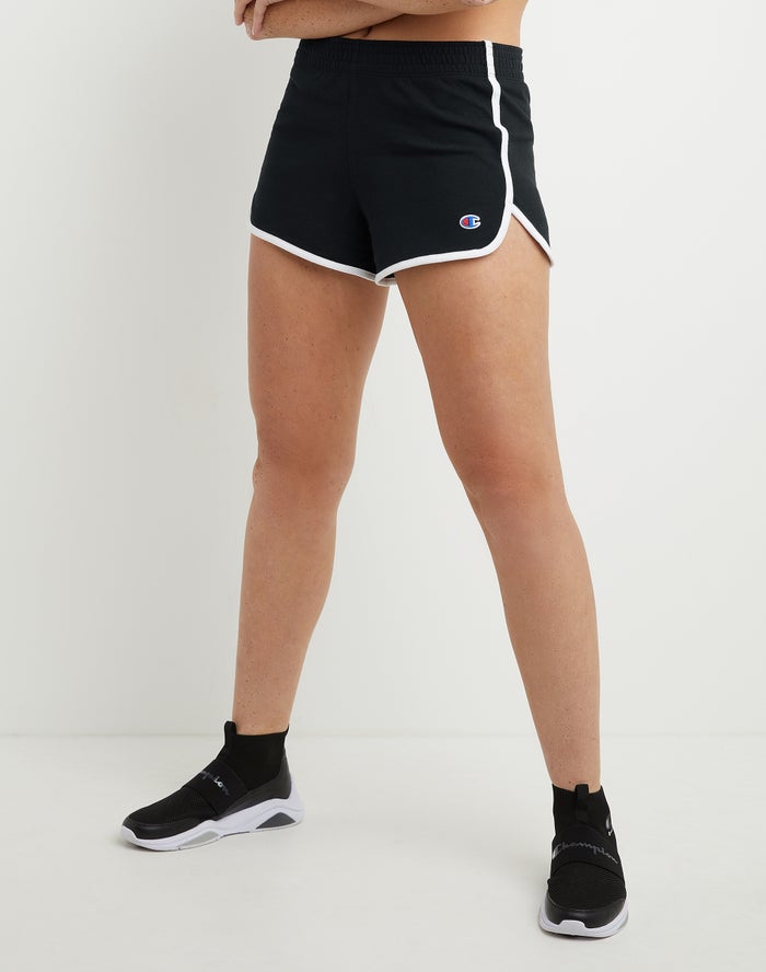 Champion Womens Shorts NZ - Gym 2.5 Black ( 6137-BKEGN )